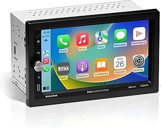 BV9358B Car Stereo – Double DIN, 6.2 Inch Touchscreen, Bluetooth, CD DVD Player, AM FM Radio Receiver, Wireless Remote Control