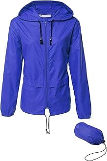 Raincoat Women Lightweight Waterproof Rain Jackets Packable Outdoor Hooded Windbreaker