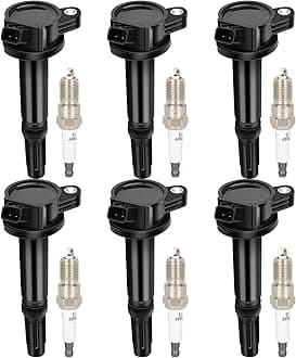 ECCPP UF486 6 ignition coils with 6 iridium Spark Plugs for ford for Mercury for Lincoln for Mazda Fusion Zephyr Tribute Milan 3.0L V6 UF-486 DG514 UF486