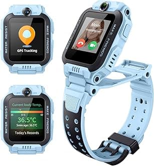 Watch Phone Z7 Kids Smart Watch - Long-lasting HD Video & Phone Call, GPS Tracker & 14 Days History, 4 Multisport Modes & IPX8 Water-resistant (Blue)