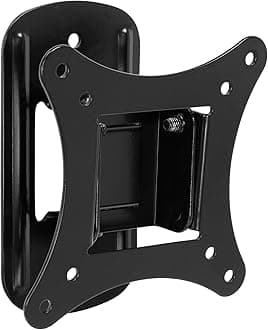 Mount-It! Small TV Wall Mount for 19–32 Inch Flat Screen TVs | Tilt and Swivel TV Wall Mount | Low Profile 2.4” Design | VESA 75x75 100x100 | Single Stud Installation | 44 lb Capacity