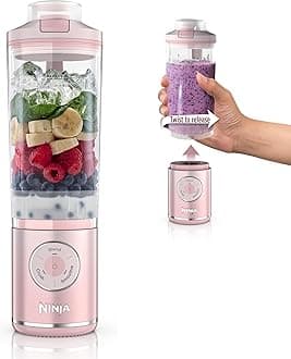 Ninja Blender, Blast Max, Cordless Personal Blender for Smoothies, Frozen Drinks, Ice Crush, 22 oz. Removable Tray, Leak-Proof Lid, BPA Free, Dishwasher Safe, Auto-iQ Technology,