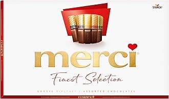 Merci Finest Selection Assorted Chocolates, 400g - Variety Pack Chocolate Gift Box - Includes Milk, Praline, Hazelnut & Dark Chocolate