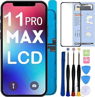 for iPhone 11 pro max LCD Screen Replacement 6.5“ (A2161,A2220,A2218,with face ID and 3D Touch Screen Display digitizer Frame Assembly Full Repair Kit with Repair Tools,Screen Protector,Instructions.