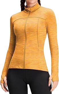 QUEENIEKE Ladies Soft Cotton Full Zip Slim Fit Running Jackets with Pockets