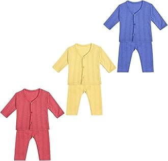 Unisex Kids Winter Wear Fleece Front Open Thermal Innerwear Top & Full Pant Woolen Warmer Combo Set for Girls Boys, Kids Unisex Body Warmer Thermal (Set of 3)