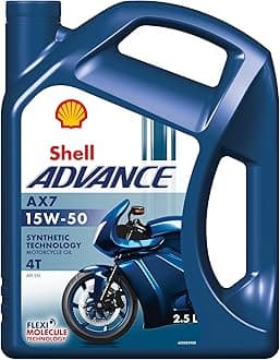 Advance 4T AX7 15W-50 API SN Synthetic Technology Motorbike Engine Oil for Royal Enfield (2.5 L)