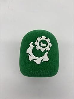 Customized Flocking Microphone Sponge Printing Logo Covers Mic Windscreen Foam Windshield For RODE Wireless GO II (Green)
