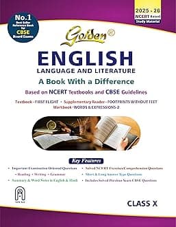 Golden English Language and Literature: (With Sample Papers) A book with a Differene for Class - 10 (For CBSE 2021 Board Exams) Paperback