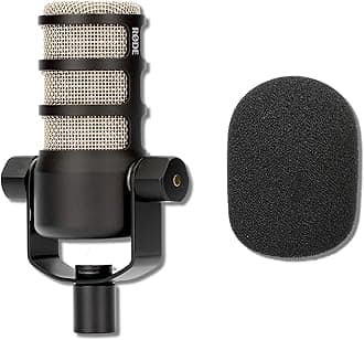 Rode PodMic Dynamic Podcasting Microphone with Rode WS2 Windscreen