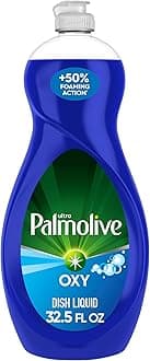 Palmolive Ultra Oxy Liquid Dish Soap, Deep Grease Cutting, No Soaking Needed, Powerful on Plastics, Dishwashing Liquid, 32.5 fl oz
