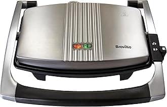 Sandwich/Panini Press & Toastie Maker | 3-Slice | Stainless Steel [VST025], Silver