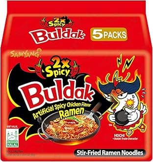 Hack Buldak Bokeum Ramen 5Pcs Hot Spicy Fire Noodle Spiciest Standard Shipping