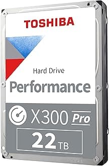 X300 PRO 22TB High Workload Performance for Creative Professionals 3.5-Inch Internal Hard Drive – Up to 300 TB/Year Workload Rate CMR SATA 6 Gb/s 7200 RPM 512 MB Cache - HDWR62CXZSTB