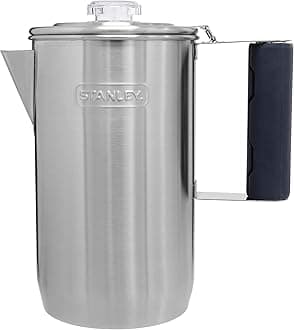 Coffee Percolator 1.1QT, Stainless Steel Wide Mouth Coffee Press,Large Capacity, Ergonomic Handle, Dishwasher Safe