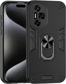 Case Compatible for Honor 300 Pro,Built-in Stand Shockproof and Drop-Proof Compatible with Honor 300 Ultra Phone Case Cover Black