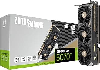 Gaming GeForce RTX 5070 Ti Solid CORE OC DLSS 4 16GB GDDR7 256-bit 28 Gbps PCIE 5.0 Gaming Graphics Card, IceStorm 3.0 Advanced Cooling, Spectra RGB Lighting, ZT-B50710J2-10P