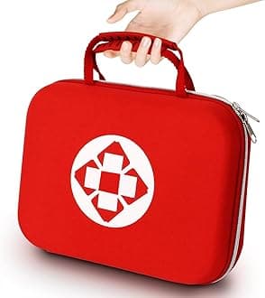 299PCS First Aid Kit Portable Red Camping Essentials Multiple Purpose Survival Kits Plus Case Emergency Set Outdoor Backpacking Gear Suitable for Hiking School Car Home YIDERBO