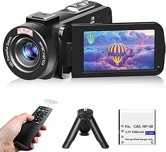 Video Camera, Full HD 1080P 30MP Camcorder, Vlogging Camera for YouTube with Infrared Night Vision, 18X Digital Zoom 3.0“ LCD Screen Digital Camera, Video Recorder with Remote Control and Battery