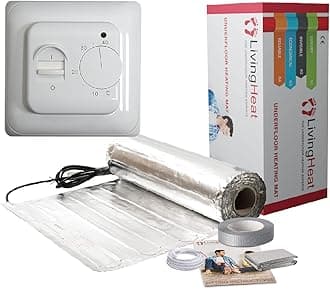 Underfloor Heating Kit for Under Laminate & Wood Floors, Electric 150w /m² with M1 Manual Thermostat, 11/m²