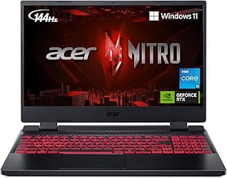 Nitro 5 AN515-58-525P Gaming Laptop | Intel Core i5-12500H | NVIDIA GeForce RTX 3050 Laptop GPU | 15.6" FHD 144Hz IPS Display | 8GB DDR4 | 512GB PCIe Gen 4 SSD | Killer Wi-Fi 6 | Backlit Keyboard