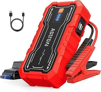 AstroAI S8 Pro Car Battery Jump Starter, 3000A Jump Starter Battery Pack for Up to 9.0L Gas & 7.0L Diesel Engines, 12V Portable Jump Box with 3 Modes Flashlight and Jumper Cables, Red
