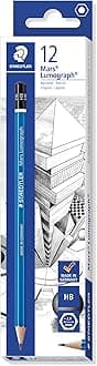 100-HB Mars Lumograph Graphite Pencils for Drawing & Sketching- HB (Box of 12)