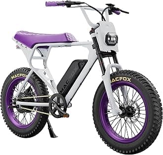 MACFOX X1S Electric Bike for Adults, 750W Peak Power, 48V 10.4Ah Removable Battery, 28 Miles Range, 20"x4" Fat Tire Ebike, Front Suspension Fork, Single Speed Off-Road Commuter E-Bike