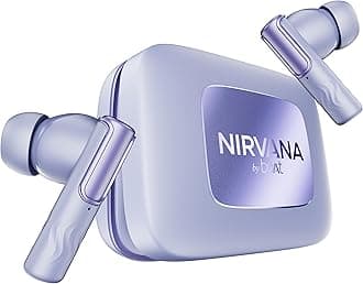 Boat Nirvana Ivy Pro, Dolby Atmos w/Head Tracking, 52dB Hybrid Adaptive ANC,Hi-Res LDAC, Titanium Dual Drivers, Bluetooth Earbuds, TWS Ear Buds Wireless Earphones w/mic (Purple Haze)
