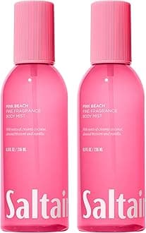 Body Mist 2 Pack - Fine Fragrance, Lightweight Body Spray Mist with Pink Beach Scent. Long Lasting Perfume Mist. 2x 8oz Bottles