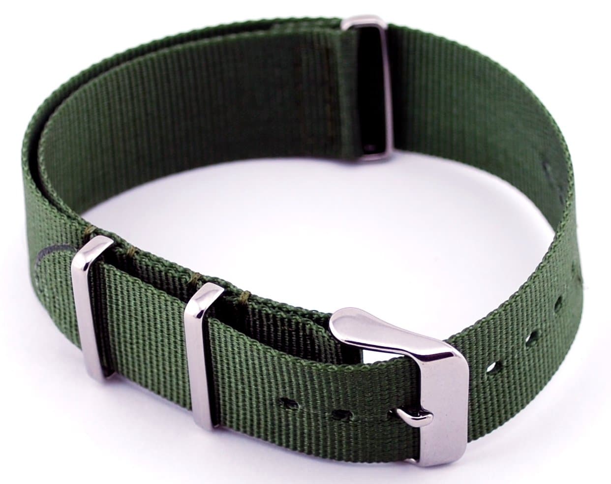 Ballistic Nylon Green Ballistic 3 Ring 20mm Watch Replacement Strap