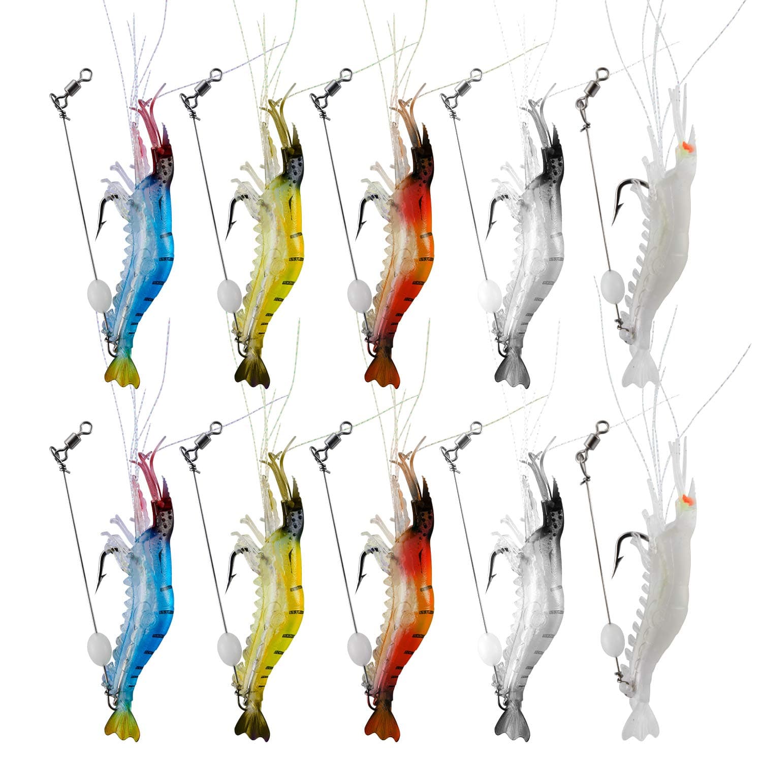 10PCS Shrimp Lure