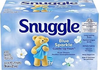 Snuggle Fabric Softener Dryer Sheets, Blue Sparkle, 230 Count