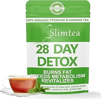 28-Day Detox Tea for Weight Loss – Herbal Blend with Lotus Leaf, Cassia Seeds, Moringa Seeds & Green Tea – Supports Healthy Weight, Digestion & Detox – 100% Natural