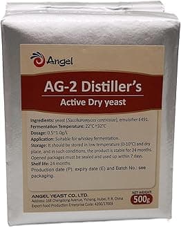 Rum Yeast - Distillers Yeast For Rum Distillation Angel Yeast AG-2 500g Pack (1.1 lbs)