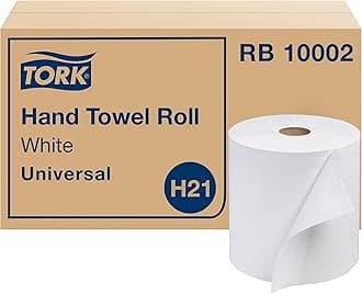 Paper Hand Towel Roll White H21, Universal, 100% Recycled Fiber, 6 Rolls x 1000 ft, RB10002