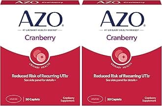 AZO Cranberry Pills for Urinary Tract Health for Women and Men, Adult Cranberry Supplement, Sugar-Free, Non-GMO, 50 Count (Pack of 2)