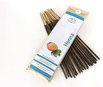 Aroma ValleyHenna Incense Sticks - Artisan Luxury Masala Incense - Handmade Long-Burning Incense 18+ Sticks