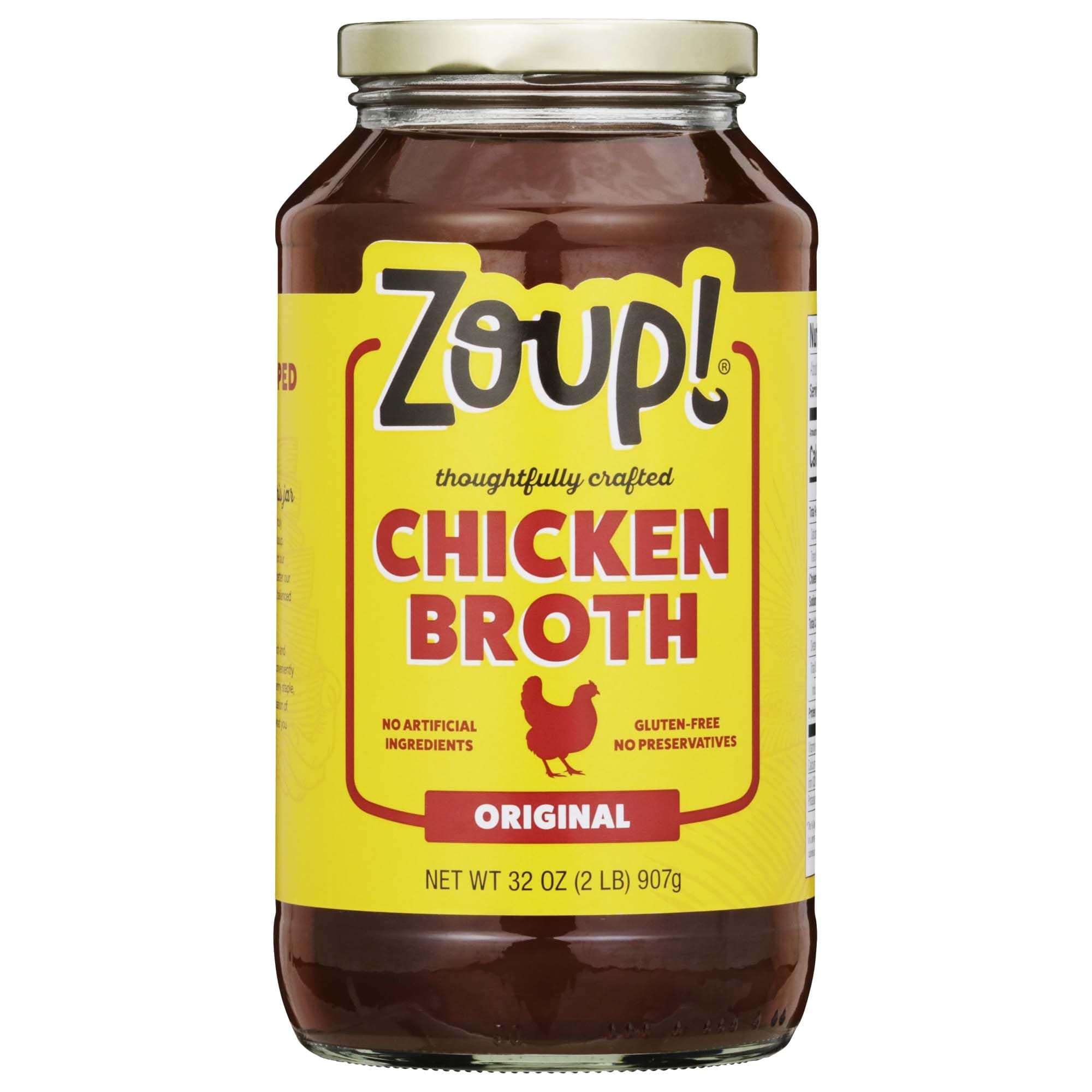 Chicken Broth by Zoup! Keto-Friendly, Gluten Free, Fat Free, Non-GMO - Great for Stock, Bouillon, Soup Base or in Gravy - 1-Pack (32 oz)
