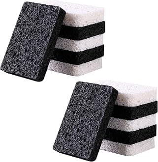 12 - Pack Non-Scratch Scrub Sponges - Sponges for Dishes and Washing Dishes, Cleaning Sponges for Kitchen Home Bathroom Cars, Funny Cut-Outs DIY for Kids(Black&White