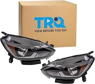 TRQ Headlight Assembly Set Headlights Driver & Passenger Side Compatible with 2016 Nissan Sentra NI2502246 NI2503246