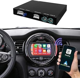 Road Top Wireless Carplay Android Auto for BMW Mini Cooper One Hatch Clubman F55 F56 F54 F57 NBT System 2014-2018 Year, Support Mirrorlink, Reverse Camera, Navigation