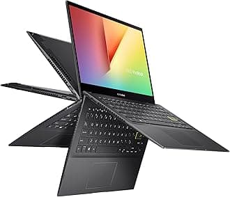 ASUS VivoBook Flip 14 Thin and Light 2-in-1 Laptop, 14 Zoll FHD Touch, 11th Gen Intel Core i3-1115G4, 4GB RAM, 128GB SSD, Thunderbolt 4, Fingerabdruck, Indie Black, TP470EA-AS34T