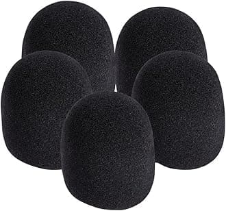 On-Stage Foam Ball-Type Microphone Windscreen, Black (5-Pack)