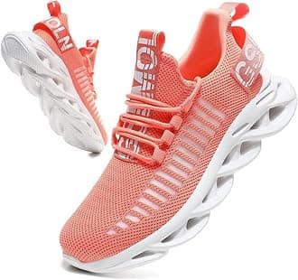 Jakcuz Ladies Ultra Lightweight Breathable Fashion Sneakers Slip on Shopping Casual Gym Travel Walking Shoes for Women