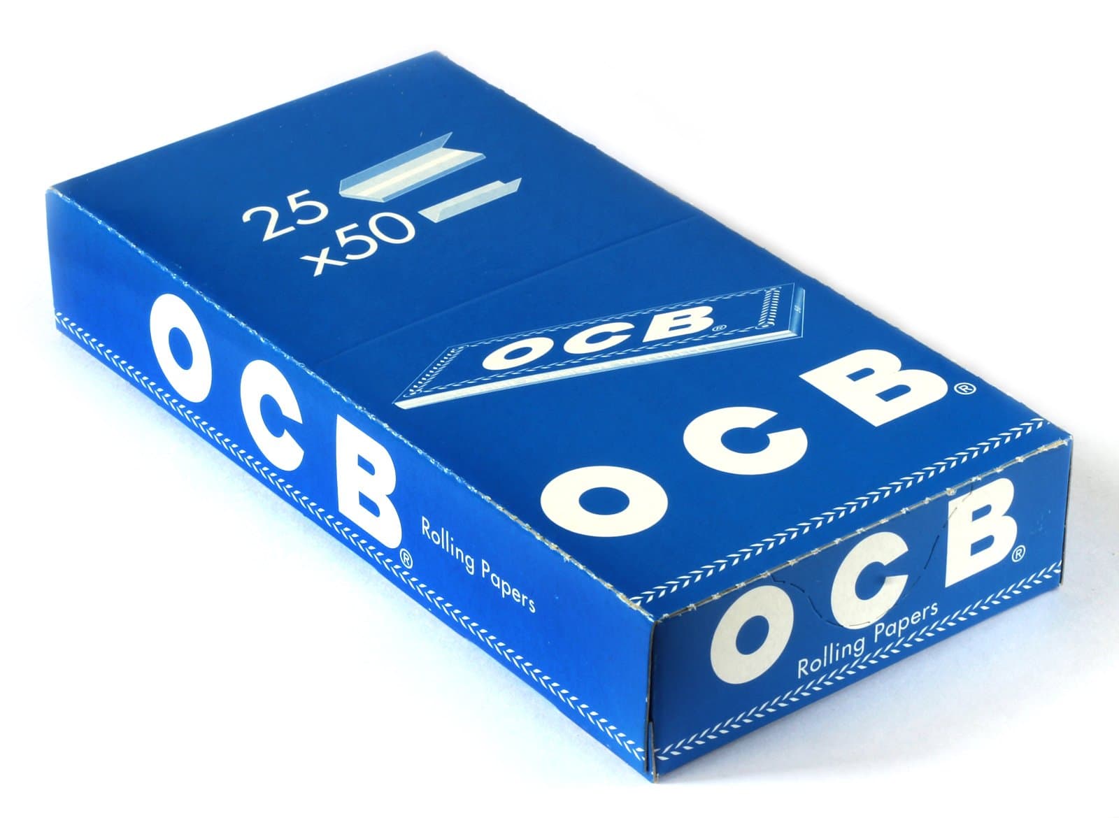 OCB Cigarette Paper Blue 25 Booklets 50 Papers Each