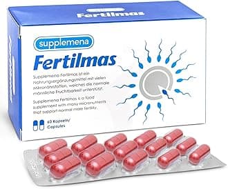 Fertilmas Natural Fertility Support for Men | L-Carnitine, Zinc, Vitamin D3, and Folic Acid | Couples TTC Supplement for Reproductive Health | Made in Germany | 1 Month