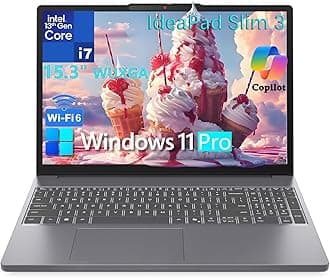 Lenovo Laptop Computer, Intel 10-Core i7-13620H (Beat Ultra 7 255U), 24GB DDR5 RAM, 1TB PCIe SSD, WiFi 6, BT 5.2, 15" FHD+, IdeaPad Slim 3 Copilot PC for Business and Home, Luna Grey, Windows 11 Pro