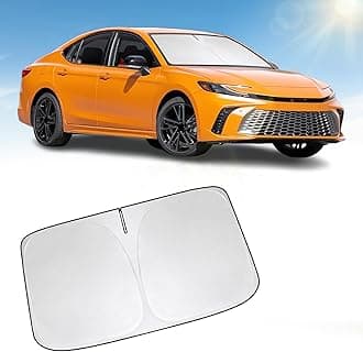 Front Windshield Sun Shade Compatible with Toyota Camry 2018-2025 2026, Sun Visor Protector Blocks UV Rays Sunshade for Camry Foldable Interior Accessories