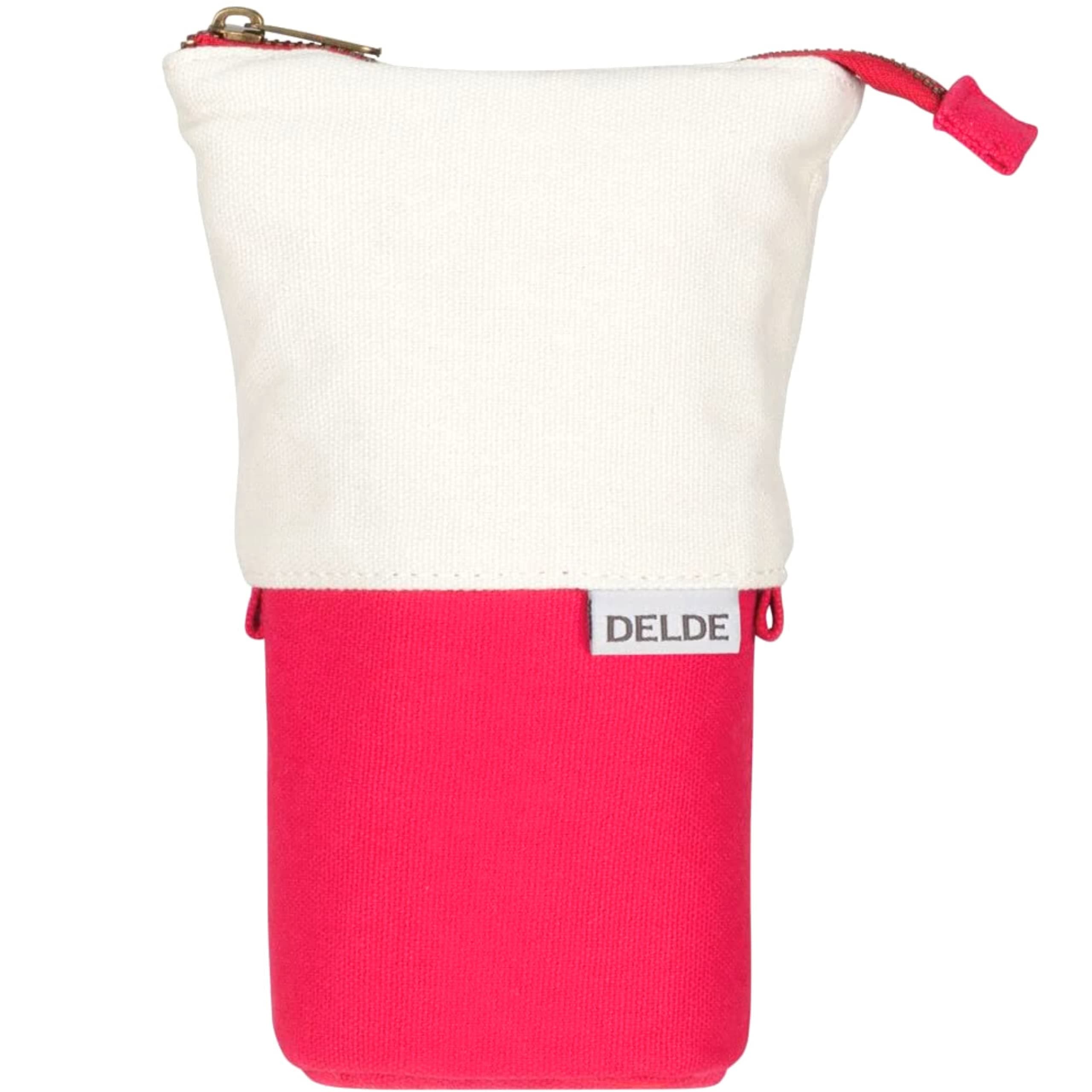 Sunstar DELDE Slide-And-Stand Pen Case, Natural Red